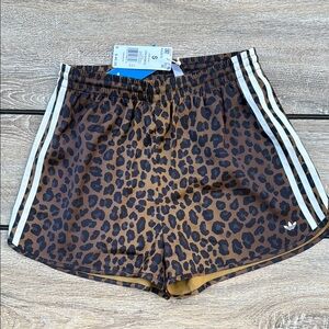 Adidas Originals Satin Leopard Print Shorts